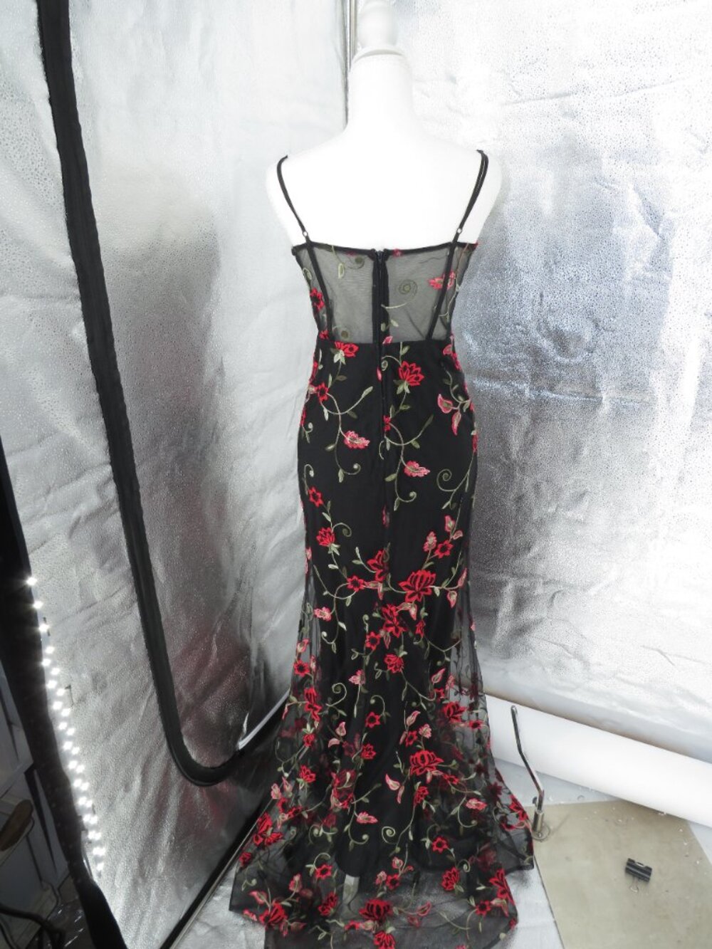 B. Darlin Floral Embroidered Corset Maxi Dress 5/6 Whimsigoth Gown - Picture 5 of 13